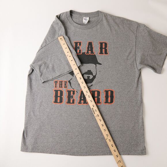 Vtg 2010s Fear The Beard T-Shirt Men's XL MLB San Francisco Giants Baseball Y2K - Picture 6 of 11